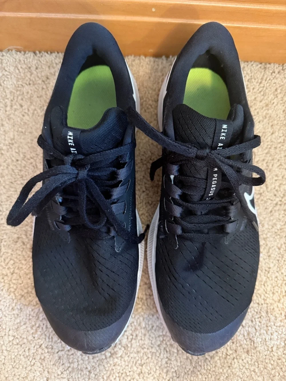 Nike Air Zoom Pegasus euro 40 7Y black white shoes sneakers trainers unisex